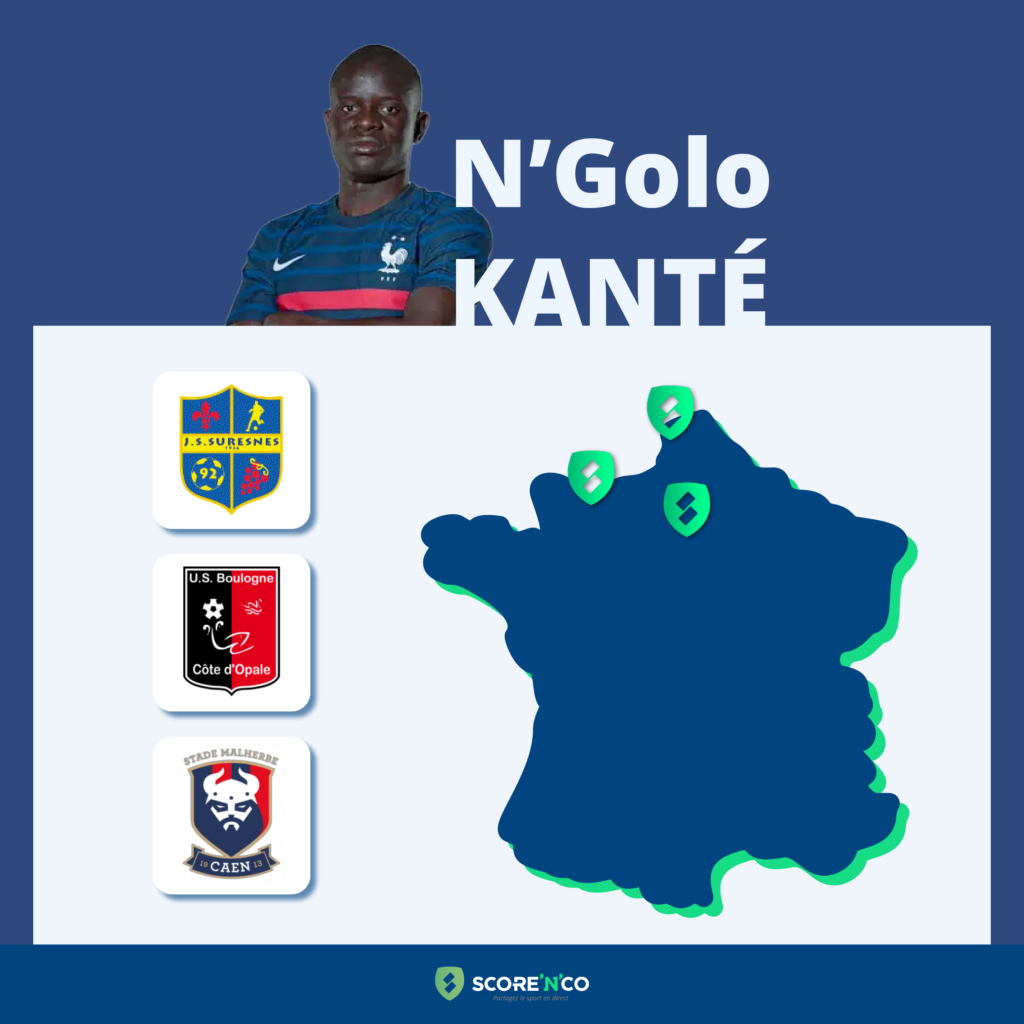 Parcours des clubs en France du joueur N'Golo Kanté