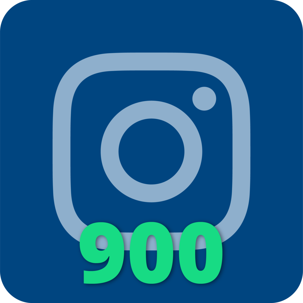900 abonnés sur Instagram
