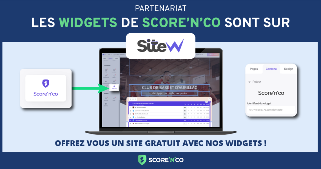 Image bannière de l'article sur le partenariat entre Score'n'co et SiteW
