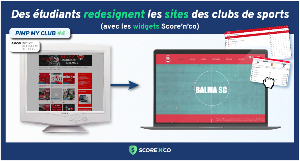 bannière article sur le redesign de site internet de club par des étudiants en intégrant les widgets de score'n'co